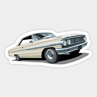 1964 Ford Galaxie 500 in wimbledon white Sticker